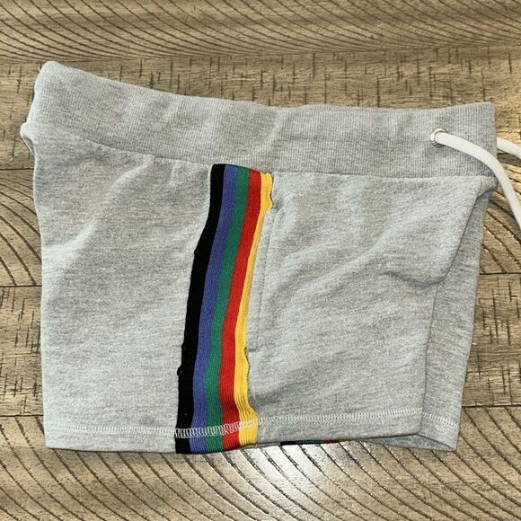 Rainbow 🌈 5Stripe Vintage Superdry Super Cool 🆒 shorts 🩳 2 Pockets drawstring 🌈 - Picture 5 of 17